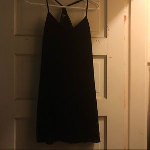 madewell black velvet dress